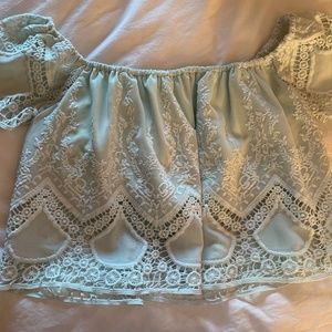 LACE OFF THE SHOULDER TOP
